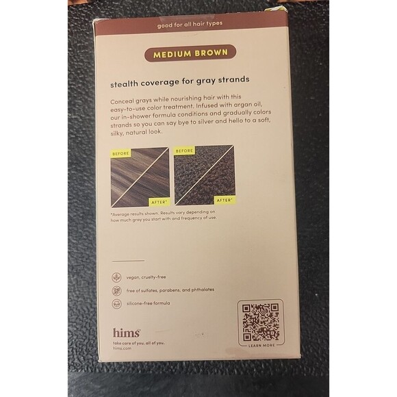 3 HIMS Under Cover Hair Color & Conditioner Medium Brown Color Blends Grays Dye - Picture 4 of 5